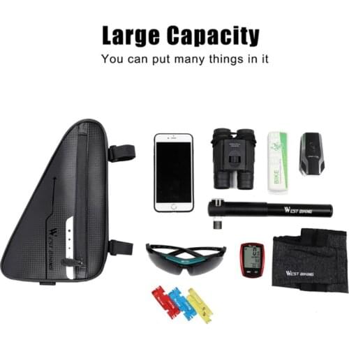 MTB Road Bike Frame Bags Front Tube Triangle Pouch Waterproof Cycling Bag Large Capacity Tools Container
