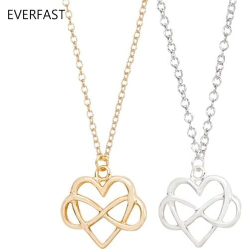 Wholesale 10Pc/lot Infinity And Heart Chock Necklace Jewelry Minimalist Love Gift Necklaces For Yourself Friends Mother