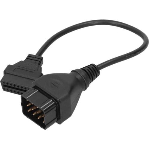 12Pin Male to OBD2 16Pin Female Adapter Converter Cable Cord for Cars Trucks 40cm/15.7in for GAZ