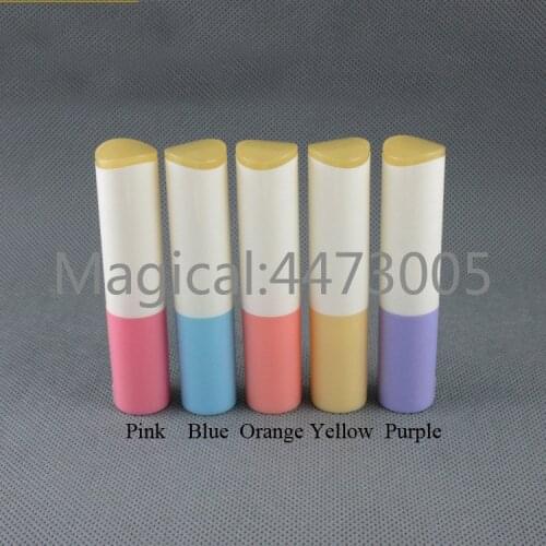 50/100pcs/lot 5g Empty plastic lip gloss tube cosmetic lip balm container makeup lip stick pipe shell refillable sample vials