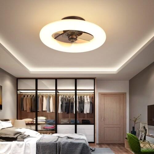 Suspended ceiling Fan lamp and light remote control lamps silent fans 220 for living room bedroom ventalator air sealing loft
