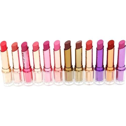 Lipsticks Makeup 12 PCS 12 Colors Red Pink Purple Colored Lipstick Lip Stick M3037