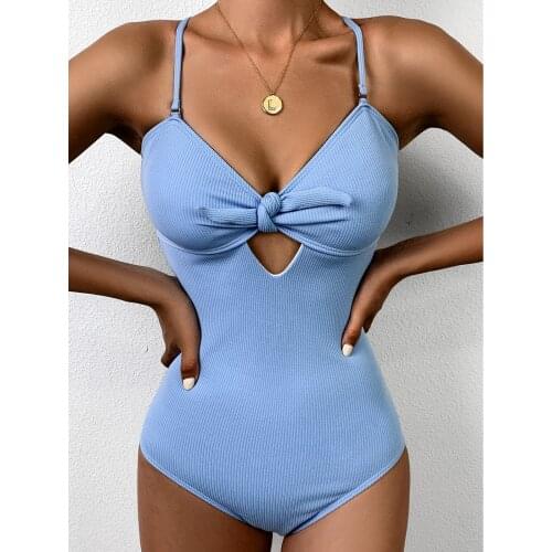 One Piece Swimsuit Women Solid Swimwear Push Up Monokini Sexy Bodysuit Bathing Suit Female Beachwear Backless Swim Wear #T4G