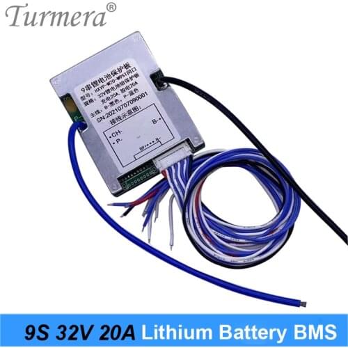 Turmera 9S 32V 38V 20A Lithium Battery BMS Protected Board for Electric Bike and E-Scooter Battery Use
