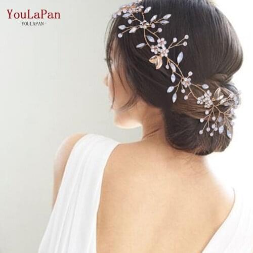 YouLaPan HP360 Handmade Crystal Rhinestones Wedding Hair Accessories Hairband Bridal Headband Bridesmaids Jewelry Women Tiara