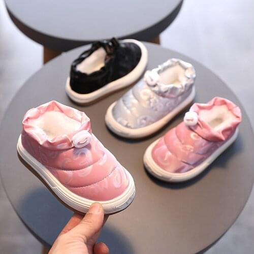 Winter Baby Girls Boys Snow Boots Children Boots Waterproof Non-slip Warm Plush Outdoor Kids Toddler Infant Cotton Shoes