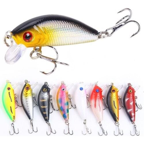1pc 5cm/4.2g Fishing Lure 3D Eyes Wobblers Artificial Plastic Hard Fake Fish Bait Fishing Tackle for Outdoor Fishing Accessories