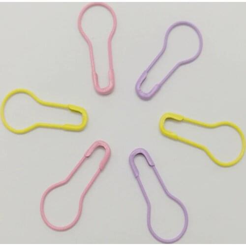 100pcs Mixed Color Safety Pins Calabash Gourd Shape Safety Pin Markers Pins Craft Sewing Knitting Stitch Holder Accessories