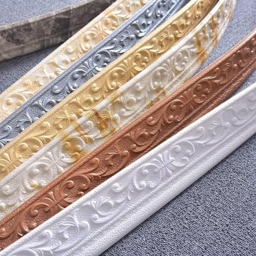 3D Pattern Sticker Self Adhesive Household For Living Room Wall Trim Line Skirting Border Decoration DIY Background Stickers