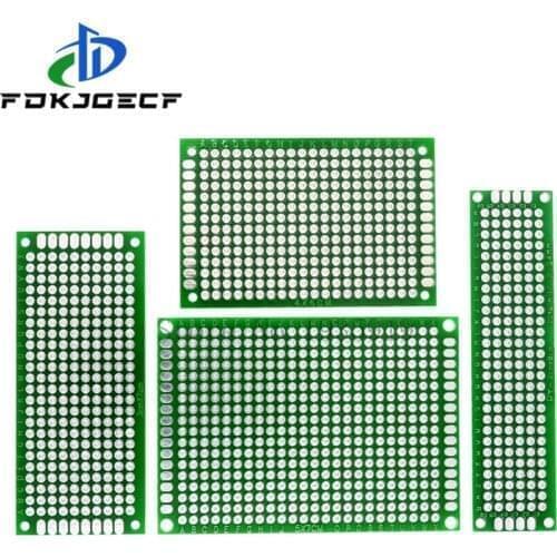 5x7 4x6 3x7 2x8 cm 5*7 4*6 3*7 2*8 double Side Copper prototype pcb Universal Printed Circuit Board Protoboard For Arduino Green