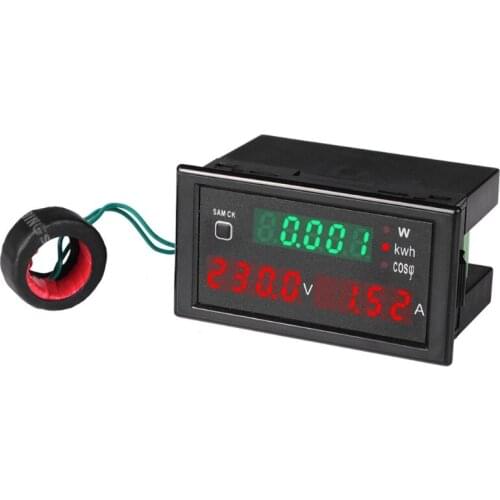 AC80-300V/AC300-450V 100A LCD Digital Display Voltmeter Electric Energy Meter AC Voltage Current Meter Ammeter