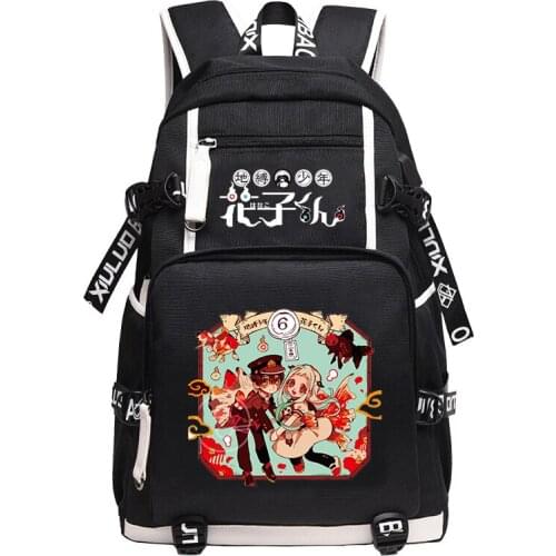 Toilet-bound Hanako-kun Anime School Bags Cartoon Laptop Backpack Large Bookbag Oxford Travel Bagpack Girls Shoulder Rucksack