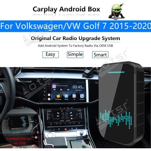 Car Radio Carplay Android Ai Box For Volkswagen VW Golf 7 2015-2020 Multimedia Player Apple Ai Box Wireless Upgrade Mirror Link
