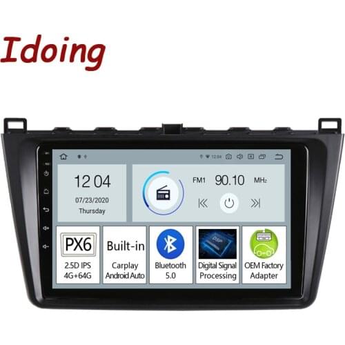 Idoing 9"PX6 Car Radio Multimedia Android Video Player Navigation GPS For Mazda 6 II Ultra 2007-2012 Carplay Auto head unit