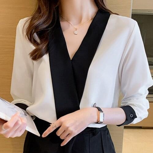 Blouse Women Blusas Mujer De Moda 2021 Verano Short Sleeve Tops Women Shirts V-Neck Chiffon Blouse Shirt Blouses Top Femme E855