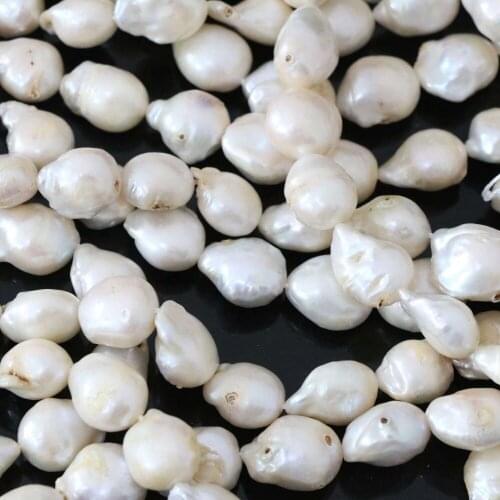 Natural freshwater white pearl loose beads irregular waterdrop fit diy neckalce bracelet jewelry making 15inch B1360