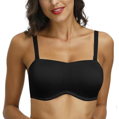 Vgplay Cotton Bra Convertible Padded Push Up Women Bra Non-slip Strapless Multiway Bra For Women Supportive Plus Size Underwear