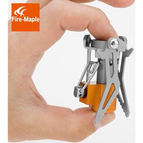 Fire-Maple FMS-300T Camping Backpacking Hiking Compact Lightweight Titanium Folding Micro Stove( without gas tan)k