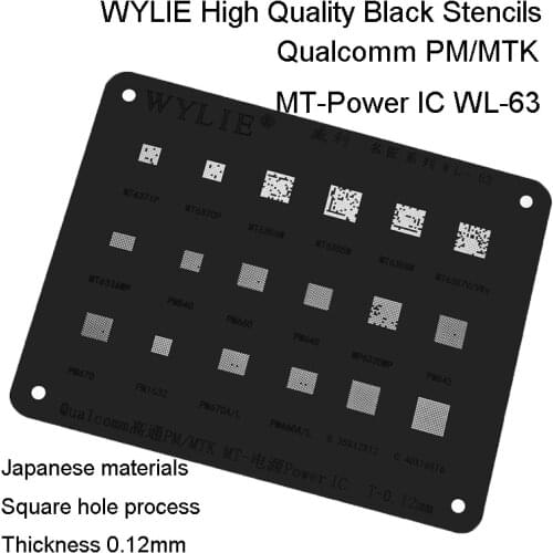 WL-63 MT6357V MT6357CRV MT6358W MT6371P MT6355W MT6370P MT6356W Power MT PM IC Chip BGA Reballing Stencil