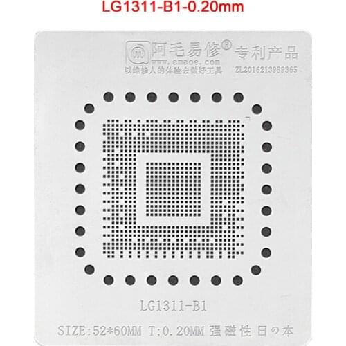 LG1311-B1 BGA Stencil For LCD TV IC Reballing Chip Pin Solder Tin Plant Net Square Hole Heating Template Reworking
