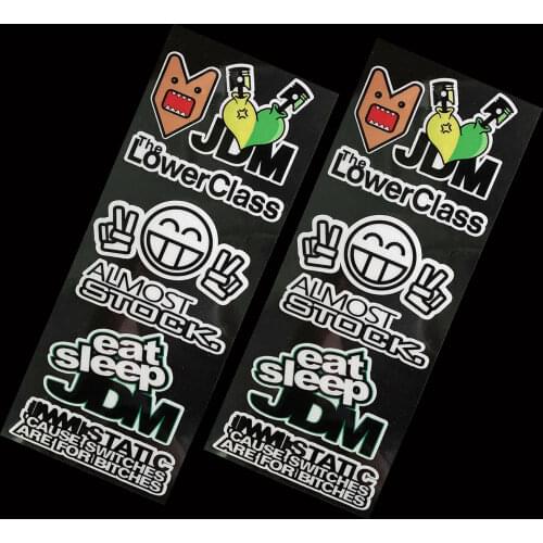 Car Styling Reflective Funny Drift JDM Sticker Label Motorcycle Stickers Decals Auto decoration HD Printed