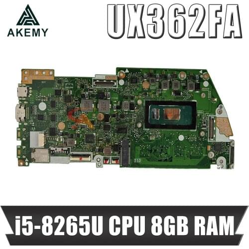AKemy For ASUS UX362FA-EL142T ZenBook Flip UX362 laptop mainboard motherboard with i5-8265U CPU 8GB RAM tested full 100