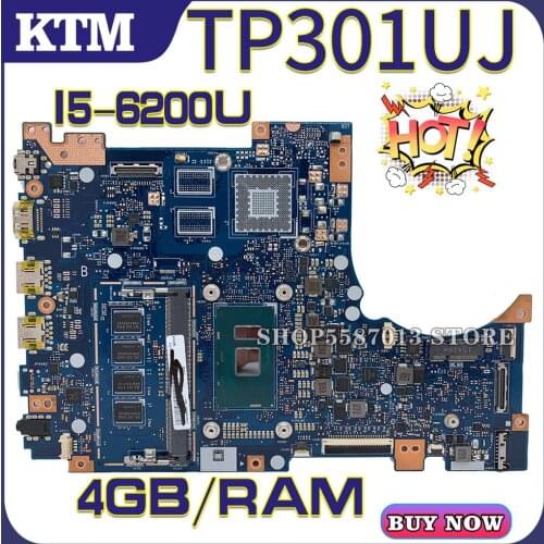 Q303U for ASUS Q303UA TP301UJ T301U laptop motherboard TP301U mainboard test OK I5-6200U cpu 4GB-RAM