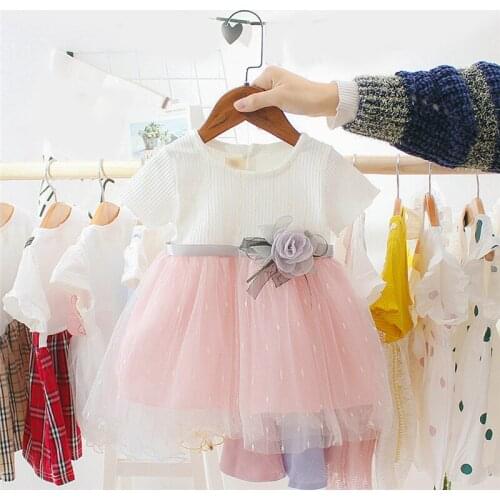 Girl Cute Dress Baby Rose Princess Dresses Sleeves Comfortable Breathable Gauze Tutu Dress Exquisite Childrens Clothing
