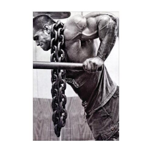 Bodybuilding Motivational Fitness Exercise Gym Room Retro Art Film Print Silk Poster Home Wall Decor 24x36inch