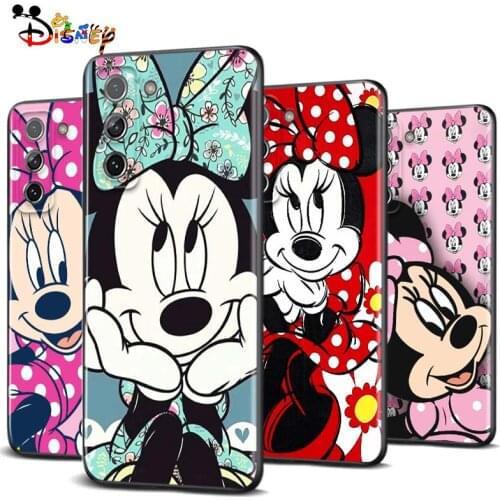 Disney Minnie Mouse Cute for Samsung S20 FE Ultra Plus A91 A81 A71 A51 A41 A31 A21S A72 A52 A42 A02S Soft Black Phone Case