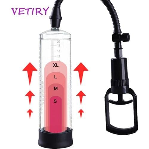 Penis Pump Cock Dick Growth Delay Lasting Trainer Male Penis Extender Enlargement Vacuum Pump Sex Toys for Men Adult Product