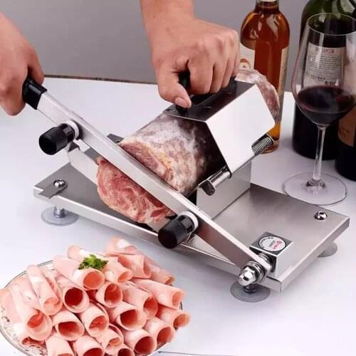 Stainless Steel Manual Meat Ham Slicer Kitchen Frozen Meat Slicer Vegetable Fruit Tools Hand Cutter Household