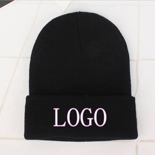 MYZOPER 2019 New DIY Embroidery Letter Name Digital Knitted Hat Custom LOGO Casual Tide Solid Hip Hop Cap Adult Cap