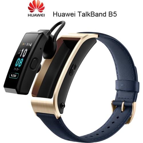 Original Huawei TalkBand B5 Talk Band B5 width Bluetooth Smart Bracelet Sports Wristbands Touch AMOLED Screen Call Earphone Band