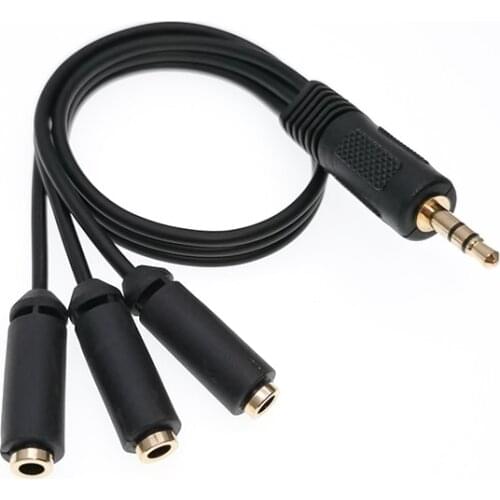 3.5mm Level 3 auriculares adaptador divisor de Audio 3,5mm conector HUB Spliter Cable Extender 1 macho a 3 hembra