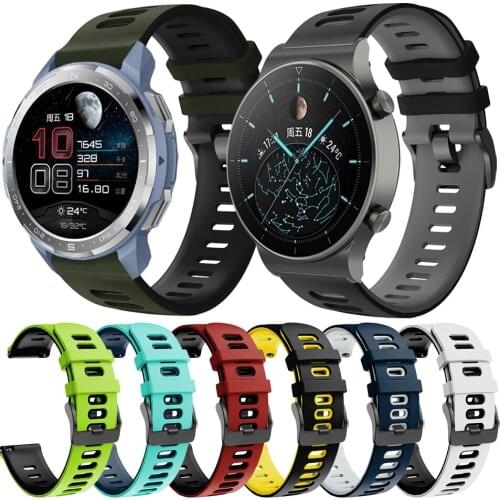 Sport Silicone Watchband For HUAWEI Watch GT 2 Pro GT2 46mm 42mm EasyFit Strap For Honor GS Pro / ES/ MagicWatch 2 Band Bracelet