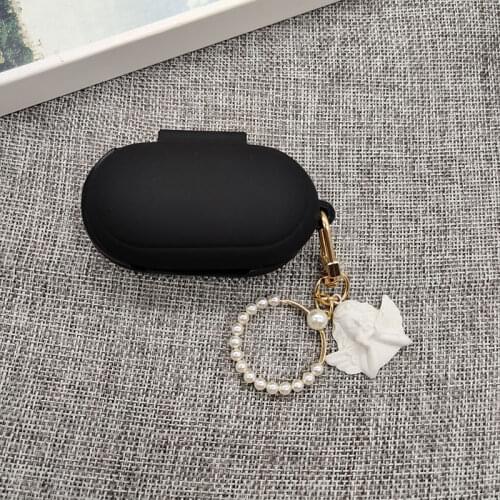 Super Cute Pearl Angel Pendant Decor Silicone Case for Samsung Galaxy Buds / Buds+ Plus Case Bluetooth Earphone Protective Cover