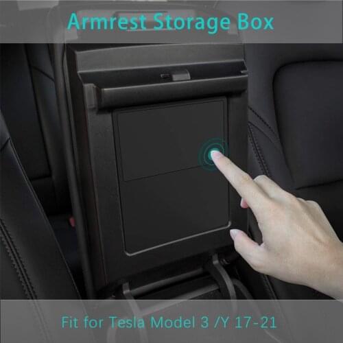 Tesla Model 3 Y Center Console Organizer Armrest Hidden Storage Box For 21 Tesla Model 3 Car Accessories Auto Armrest Holder Box