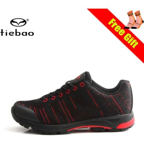 Tiebao Leisure Cycling Sneakers Sapatilha Ciclismo Mtb Self-locking Breahtable Men Riding SPD Cycling Shoes Mountian Bike Shoes