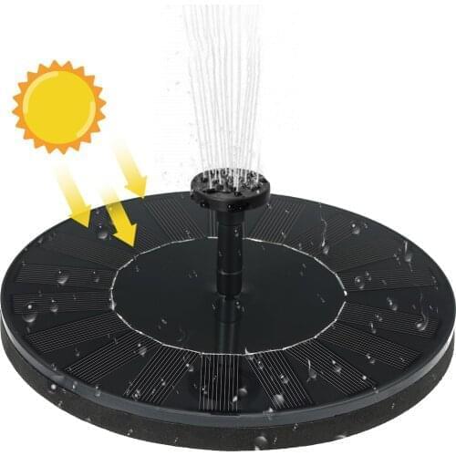 800mAh Solar Powered Fountain Water Pump Free Standing Birdbath Water Fountain Pumps for Outdoor Pond Garden Patio Lawn Pool