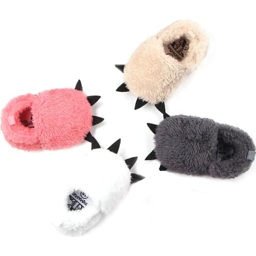 Winter Baby Boys Girls Animal Plush Bear Paw Claw Toddler Shoes Infant Prewalker