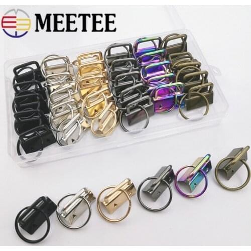1Set(36pcs) 25mm Belt Webbing Metal Tail Clip Buckles Key Ring Strap End Clips Clasp with Pliers Tools for Keychain Accessories