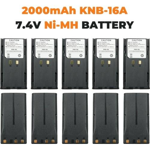 10X 2000mAh Ni-MH Battery for Kenwood KNB-16A KNB-17A KNB-21N KNB-52N TK-280/380/480/481, TK-290/390/490 Two Way Radio