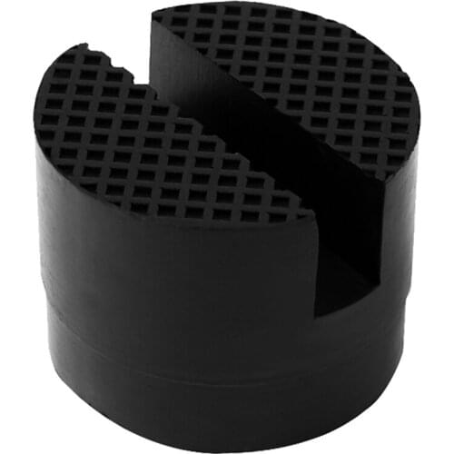 2x Slotted Car Rubber Jack Pad Frame Protector Guard Adapter 50mm*50mm Black