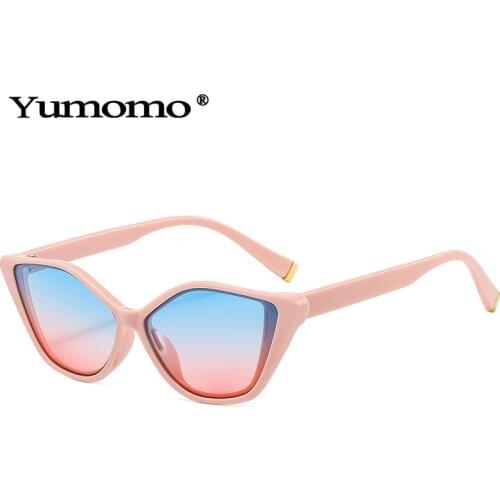 2020 Fashion Small Cat Eyes Sunglasses Vintage Gradient Ocean Lens Eyewear Women Men Shades UV400 Retro Sun Glasses