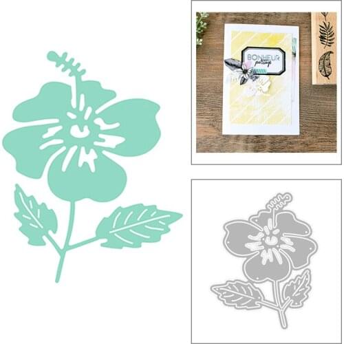 2020 New Plant Hibiscus Flower Metal Cutting Dies For DIY Embossing and Decoration Greeting Card Cut Paper Scrapbooking No Stamp