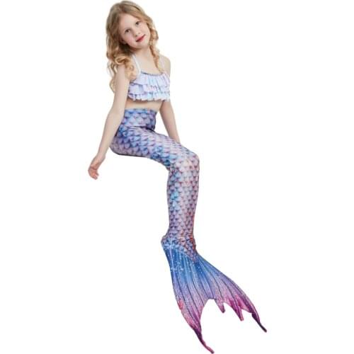 2021 free shipping New Kids Mermaid Tail Swimwear Bikini Set Bathing Suit Costume for birthday party designed high quality