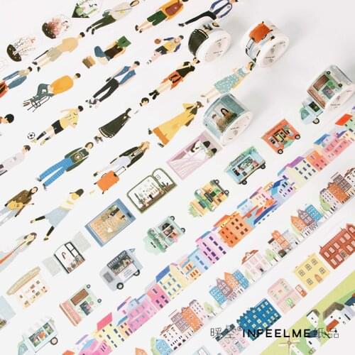 24 Styles Modern boy girl famous city street view music happy life tools washi tape Decoration Planner diary craft masking tape
