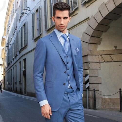 3pcs Wedding Suits For Men Slim Fit Mens Business Casual costume Notch Lapel Formal Suits Terno Masculino Men Clothing