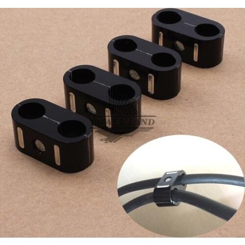 4ps Black Brake Throttle Cable Clips Clamp Protector Guard Cover For Harley Sportster 883 1200 Dyna Softail Fat Street Bob 84-17